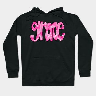 pink star grace Hoodie